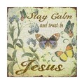 Trademark Fine Art Jean Plout 'Stay Calm Jesus Butterflies' Canvas Art, 24x24 ALI37485-C2424GG